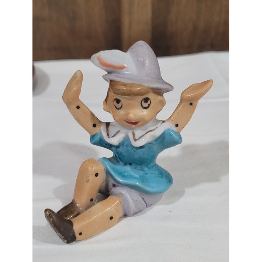 Vintage Porcelain Pinocchio Figurine Japan Painted Retro Early Piece